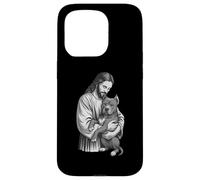 American Staffordshire Terrier y Jesús Christian Faith Dog Carcasa para iPhone 15 Pro