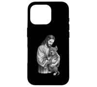 American Staffordshire Terrier y Jesús Christian Faith Dog Carcasa para iPhone 16 Pro