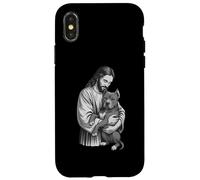 American Staffordshire Terrier y Jesús Christian Faith Dog Carcasa para iPhone X/XS