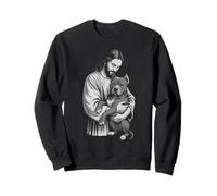 American Staffordshire Terrier y Jesús Christian Faith Dog Sudadera