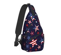 American Stars USA Flag Sling Bag para Mujeres, Hombres, patriótico Crossbody Shoulder Bags Casual Sling Backpack Chest Bag Travel Senderismo Daypack para Exteriores