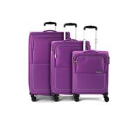American Tourister Air Wave 4 ruedas Juego de maletas 3 piezas Con asa expansible lila