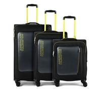 American Tourister Aktivus 4 ruedas Juego de maletas 3 piezas con pliegue de expansión negro