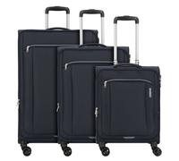 American Tourister Avantour 4 ruedas Juego de maletas 3 piezas con pliegue de expansión azul