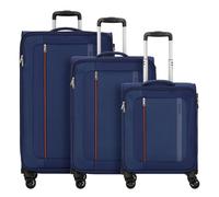 American Tourister Blazing Ride 4 ruedas Juego de maletas 3 piezas con pliegue de expansión azul