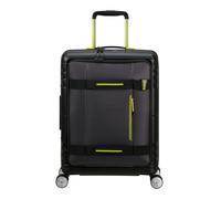 American Tourister con Compartimento para portátil Hello Cabin Spinner 55/20 Exp Coated Trolley Black/Lime Negro