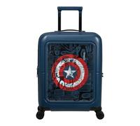 American Tourister Dashpop Disney Maleta Trolley de Cabina, 55 cm | Captain America Shield, maleta blanda ampliable, 41/47 L, con candado TSA y con materiales reciclados
