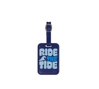 American Tourister Etiquetas equipaje - Para maletas y bolsas, con correa ajustable, tarjeta de dirección incluida, con impresión, Set de 2 piezas - Ride The Tide