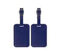 American Tourister Etiquetas equipaje - Para maletas y bolsas, con correa ajustable, tarjeta de dirección incluida, Set de 2 piezas, Azul oscuro (Dark Blue)