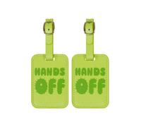 American Tourister Etiquetas equipaje - Para maletas y bolsas, con correa ajustable, tarjeta de dirección incluida, con impresión, Set de 2 piezas - Hands Off