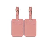 American Tourister Etiquetas equipaje - Para maletas y bolsas, con correa ajustable, tarjeta de dirección incluida, Set de 2 piezas, Rosa solar (Solar Pink)
