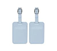 American Tourister Etiquetas equipaje - Para maletas y bolsas, con correa ajustable, tarjeta de dirección incluida, Set de 2 piezas, Azul Neptuno (Neptune Blue)