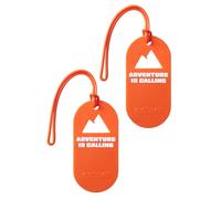 American Tourister Etiquetas equipaje - Para maletas y bolsas, con correa ajustable, tarjeta de dirección incluida, con impresión, Set de 2 piezas - Hands Off
