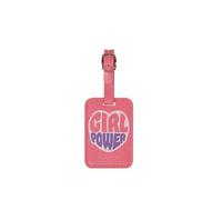 American Tourister Etiquetas equipaje - Para maletas y bolsas, con correa ajustable, tarjeta de dirección incluida, con impresión, Set de 2 piezas - Girl Power