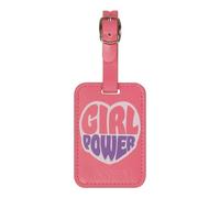 American Tourister Etiquetas equipaje - Para maletas y bolsas, con correa ajustable, tarjeta de dirección incluida, con impresión, Set de 2 piezas - Girl Power