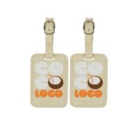 American Tourister Etiquetas equipaje - Para maletas y bolsas, con correa ajustable, tarjeta de dirección incluida, con impresión, Set de 2 piezas - Coco Loco