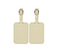 American Tourister Etiquetas equipaje - Para maletas y bolsas, con correa ajustable, tarjeta de dirección incluida, Set de 2 piezas, Arena coco (Coconut Sand)