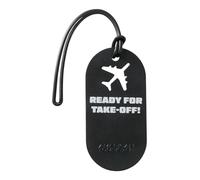 American Tourister Etiquetas equipaje - Para maletas y bolsas, con impresión y tarjeta de dirección, Set de 2 piezas - Ready for Take-Off