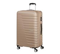 American Tourister Flashline - Maleta rígida Grande (78 cm), Ampliable, maletín de Viaje con 4 Ruedas, Cierre TSA, 100/109 L, Color Dorado Marfil