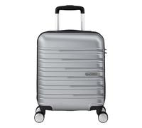 American Tourister Flashline Maleta Trolley de bajo Asiento, 45 cm | Plata, maleta rígida, 45H x 35W x 20D cm, 23 L, 2.2 kg, con candado TSA y correas cruzadas interiores