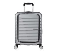 American Tourister Flashline Maleta Trolley de Cabina, 55 cm | Easy Access Plata, maleta rígida, 55H x 40W x 20D cm, 34 L, 3.2 kg, con candado TSA y correas cruzadas interiores