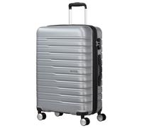 American Tourister Flashline Maleta Trolley de Cabina, 67 cm | Plata, maleta rígida ampl., 69/75 L, 3.5 kg, con candado TSA, correas cruzadas interiores y separador de malla con bolsillo