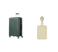 American tourister Flashline spinner L maleta 78 cm verde con etiquetas para equipaje, coconut sand