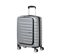 American Tourister Flashline - Spinner S, Handgeck con Cargador Frontal, 55 cm, 34 L, Plata (Sky Silver)