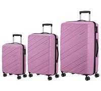 American Tourister Jetdriver 3.0 (Fondant Pink Set S/M/L), Fondant Pink, Set S/M/L, Carro rígido 360° ruedas dobles