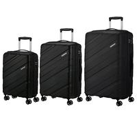 American Tourister Jetdriver 3.0, Negro , Set S/M/L, Carro rígido 360° ruedas dobles