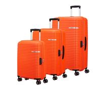American Tourister Liftoff Trolley, Juicy Orange, Set L/M/S, Carro rígido 360° ruedas dobles