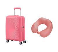 American Tourister Maleta de Mano Soundbox de 55 cm Rosa con Almohada de Viaje, Rosa/Malva