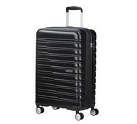 American Tourister Flashline Maleta Trolley de Cabina, 67 cm | Negro, maleta rígida ampl., 69/75 L, 3.5 kg, con candado TSA, correas cruzadas interiores y separador de malla con bolsillo