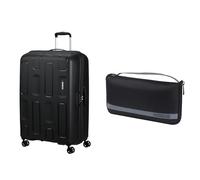 American Tourister Maleta rígida Ellipso de 79 cm, Color Negro, con Funda Protectora L, Negro/Gris