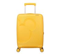 American Tourister Mickey Magic Maleta Trolley de Cabina, 55 cm | Mickey Flower Yellow, maleta rígida ampliable, 37/44 L, 2.4 kg, con candado TSA y ruedas giratorias suaves
