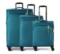 American Tourister Nitestream 4 ruedas Juego de maletas 3 piezas con pliegue de expansión azul