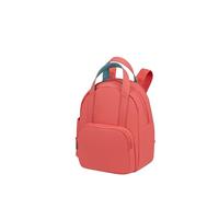 American Tourister Puffypop - Mini Mochila Mujer (35 cm, 8.5 L) - Compartimento para AirPods & Tablet - 2 Portabotellas - Rojo (Sunset Coral)