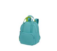 American Tourister Puffypop - Mini Mochila Mujer (35 cm, 8.5 L) - Compartimento para AirPods & Tablet - 2 Portabotellas - Turquesa (Dusty Turquoise)