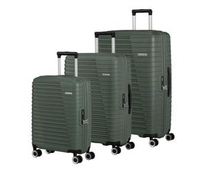 American Tourister Roadrush Trolley Set A Olive Green Verde Oliva 77cm