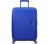 American Tourister Soundbox, Funda Mediana rígida, 67 cm, Funda Tipo Trolley con 4 Ruedas, Cierre TSA, Ampliable y Ligera, 71,5 a 81 litros, Azul Cobalto