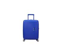 American Tourister Soundbox, Maleta de Mano 55 x 40 x 20-23 cm, Carro de Cabina rígido para easyJet y la mayoría de Las compañías aéreas, Ampliable, 35,5 a 41 litros, Azul (Azul Cobalto)