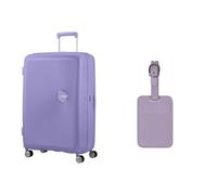 American tourister Soundbox maleta rígida 77 cm grande lavanda con etiquetas para equipaje, digital lavender