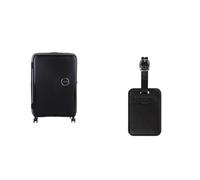 American tourister Soundbox maleta rígida 77 cm grande negra con etiquetas para equipaje, black