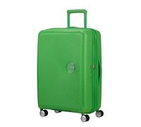 American Tourister Soundbox Maleta Trolley de Cabina, 67 cm | Verde Hierba, maleta blanda ampliable, 35.5/41 L, 2.6 kg, con candado TSA y ruedas giratorias suaves