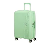 American Tourister Soundbox Maleta Trolley de Cabina, 67 cm | Verde Pastel, maleta rígida ampliable, 71.5/81 L, 3.4 kg, con candado TSA y ruedas giratorias suaves