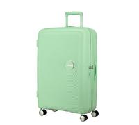American Tourister Soundbox Maleta Trolley de Cabina, 77 cm | Verde Pastel, maleta rígida ampliable, 97/110 L, 4.2 kg, con candado TSA y ruedas giratorias suaves