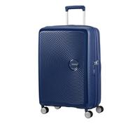 American Tourister Soundbox Maleta Trolley Grande, 67 cm | Azul Marino Medianoche, maleta rígida ampliable, 67H x 46W x 29D cm, 71.5/81 L, 3.7 kg, con candado TSA