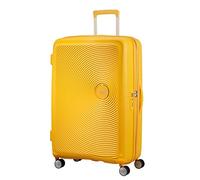American Tourister Soundbox Maleta Trolley Grande, 77 cm | Amarillo Dorado, maleta rígida ampliable, 77H x 51.5W x 29.5D cm, 97/110 L, 4.2 kg, con candado TSA