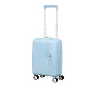 American Tourister Soundbox Mini Kids Maleta Trolley de Cabina, 47 cm | Azul Pastel, maleta rígida, 47H x 32W x 21D cm, 22 L, 1.8 kg, con candado TSA y correas cruzadas interiores