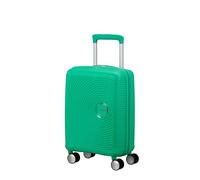 American Tourister Soundbox Mini Kids Maleta Trolley de Cabina, 47 cm | Verde Brillante, maleta rígida, 47H x 32W x 21D cm, 22 L, 1.8 kg, con correas cruzadas interiores